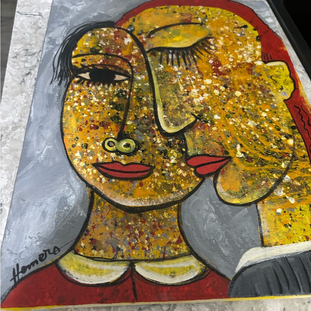 Oil paint signed Homero